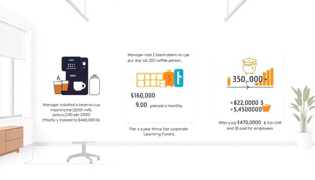 Латте-фактор: как мелкие ежедневные траты влияют на ваше финансовое будущее Латте-фактор: как мелкие ежедневные траты влияют на ваше будущее - иллюстрация
