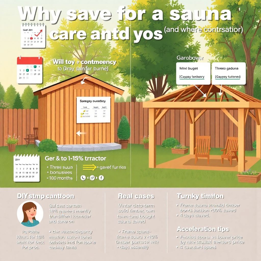 Как накопить на постройку бани или беседки на даче