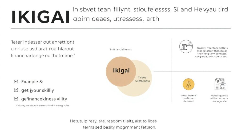 Финансовая психология: как концепция икигай может помочь найти финансовую гармонию - иллюстрация